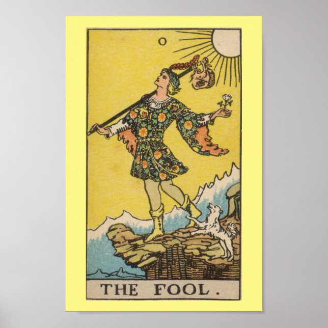Poster Rider Waite Smith Tarot: O Bobo (Frente)