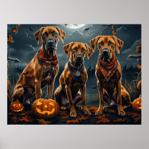 Poster Ridgeback Ridgeback Halloween Spooky