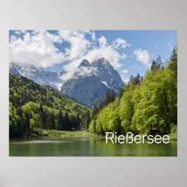 Poster Riessersee Alps Garmisch Partenkirchen Bavaria