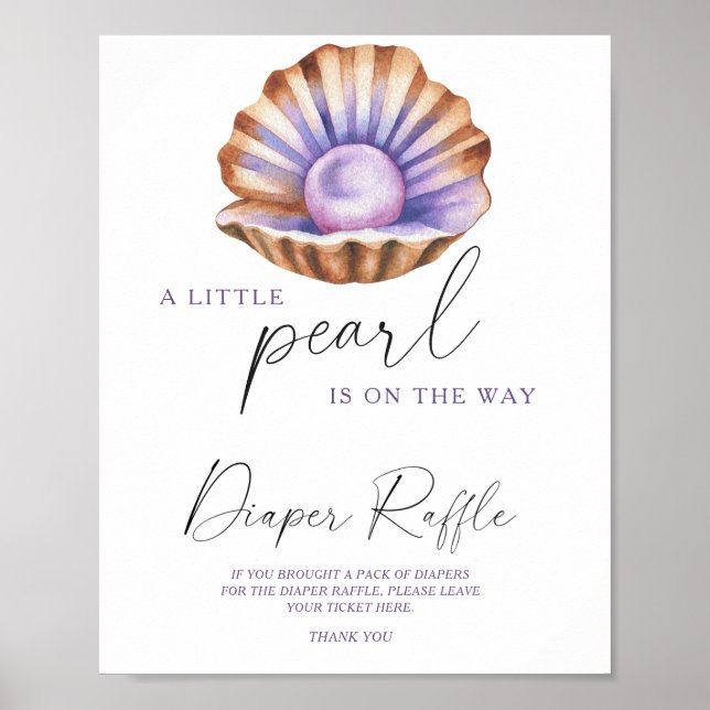 Poster rifa de Fralda de pérolas de água (Frente)