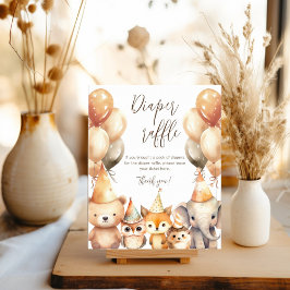 Poster Rife de fralda de animais neutra do ponto de vista