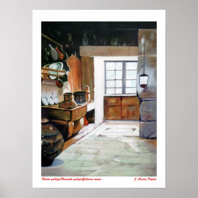 Póster Rincón galego/Recuncho galego/canto galego (Frente)