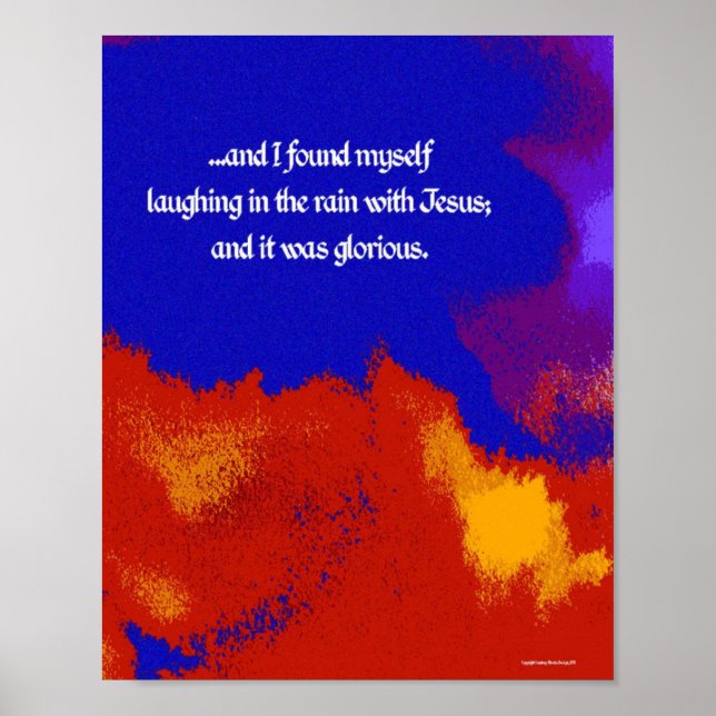 Póster ...Rindo na chuva com Jesus... (Frente)