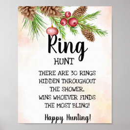 Poster Ring Hunt - Sinal de Chá de panela de Natal