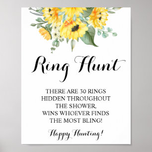 Poster Ring Hunt Sunflower - Sinal de Chá de panela