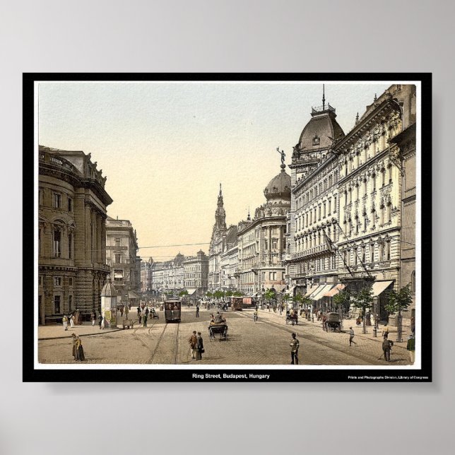 Poster Ring Street, Budapeste, Hungria (Frente)