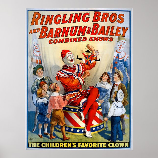 Poster Ringling Brothers & Barnum & Bailey Vintage Clowe (Frente)