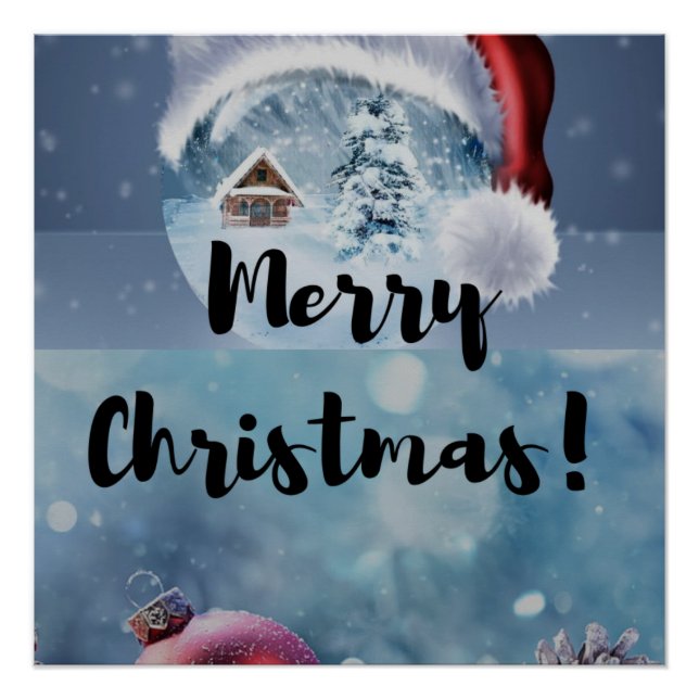 Póster Ringos de Natal engraçados modernos (Frente)