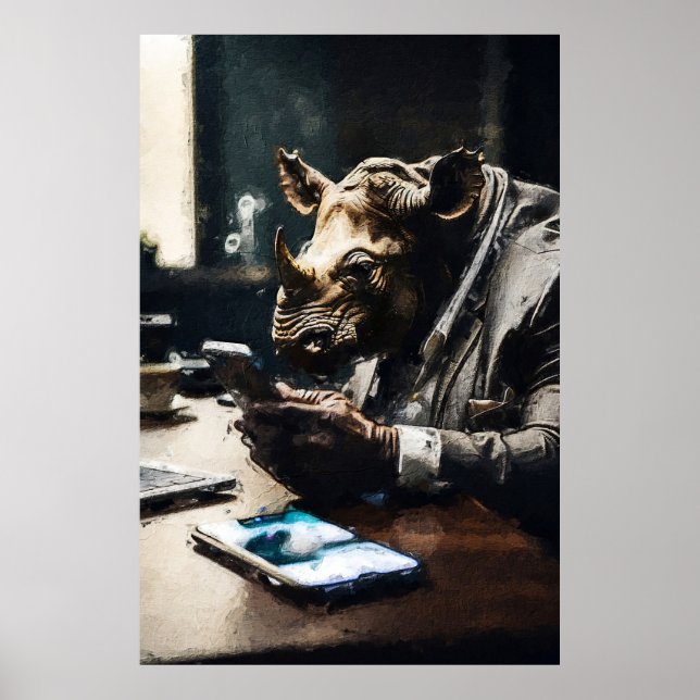 Poster Rino excêntrico (Frente)