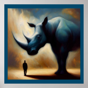 Poster Rinoceronte Animal Espiritual 1