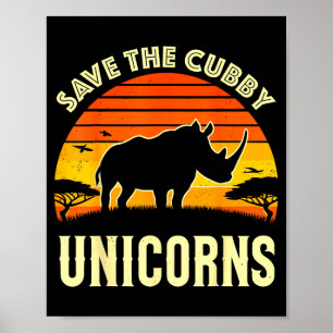 Poster Rinoceronte Salva Os Unicórnios Cubby Rinoceronte
