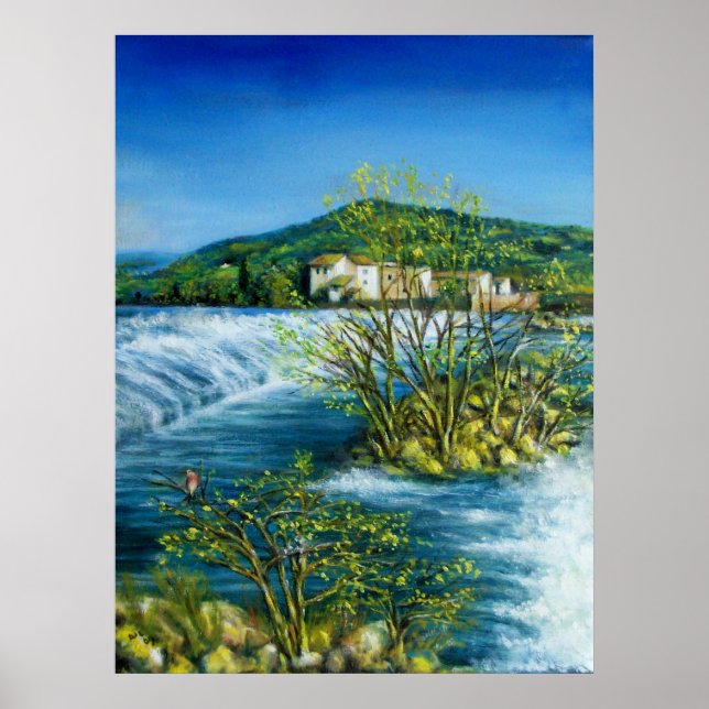 Póster RIO ARNO EM ROVEZZANO Florence Itália (Frente)