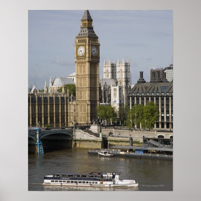 Poster Rio Big Ben e Thames (Frente)
