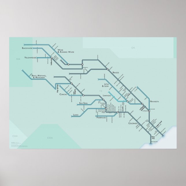 Poster Rio Brazos e Colorado (Frente)