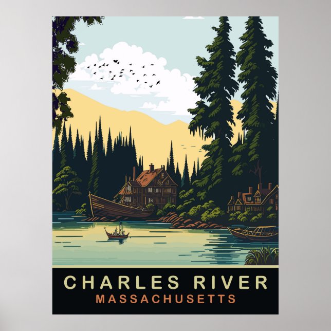 Poster Rio Charles, MA, Viagens Antigas (Frente)
