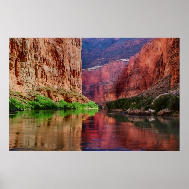 Poster Rio Colorado em Grand Canyon, AZ (Frente)
