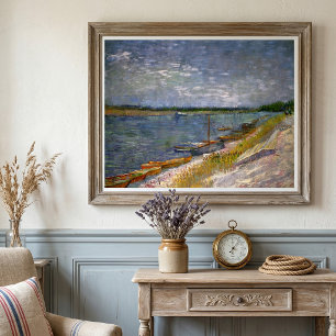 Poster Rio com Barcos a Remo por Vincent van Gogh