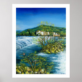 Poster RIO DE ARNO NA Paisagem Toscana ROVEZZANO Florence