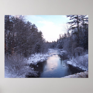 Póster Rio de inverno II