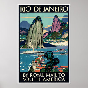 Poster Rio De Janeiro Arte Brasil Cartaz de Viagem Kennet