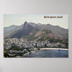 Poster Rio de Janeiro, Brasil Montanha Praia