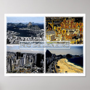 Poster Rio de Janeiro - Brasil - Mosaico -