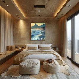 Póster Río de Janeiro: Ciudad Maravillosa Playas Skyline