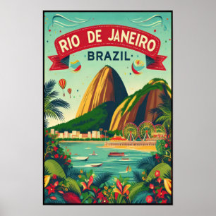 Poster Rio de Janeiro: Cores Vibrantes do Brasil