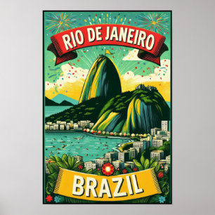 Poster Rio de Janeiro: Cores Vibrantes do Brasil