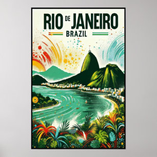 Poster Rio de Janeiro: Cores Vibrantes do Brasil