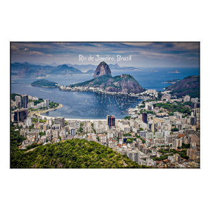 Póster Rio de Janeiro, paisagem urbana do Brasil