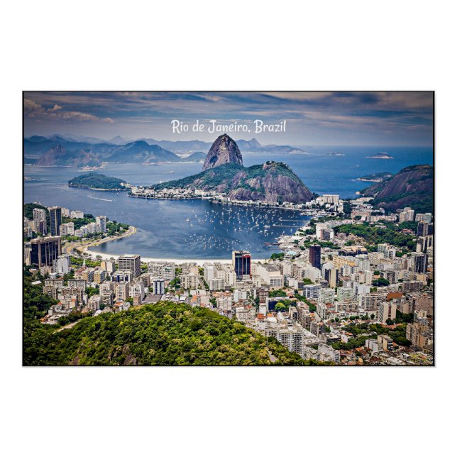 Póster Rio de Janeiro, paisagem urbana do Brasil (Frente)