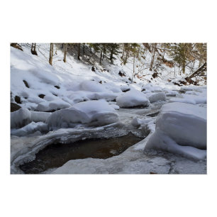 Póster Rio de Montanha de Inverno – Wild Nature Romênia