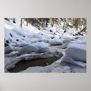 Poster Rio de Montanha de Inverno – Wild Nature Romênia