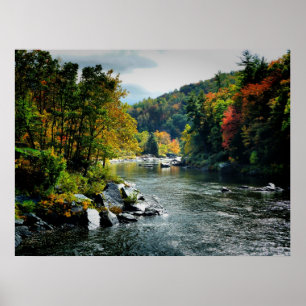 Póster Rio de outono - Ohiopyle, PA