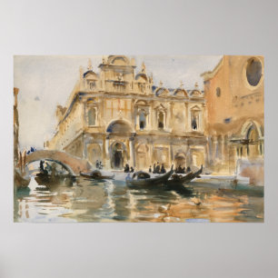 Poster Rio dei Mendicanti, Veneza de John Singer Sargent