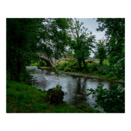 Póster Rio Elwy sereno e Ponte de St. Asaph