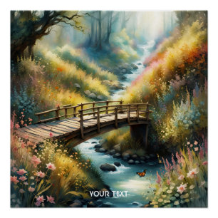 Póster Rio Fantasy Cute Vivid Bridge Morning
