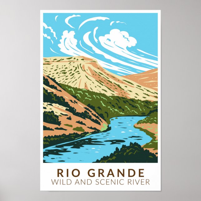 Poster Rio Grande Selvagem e Vintage (Frente)