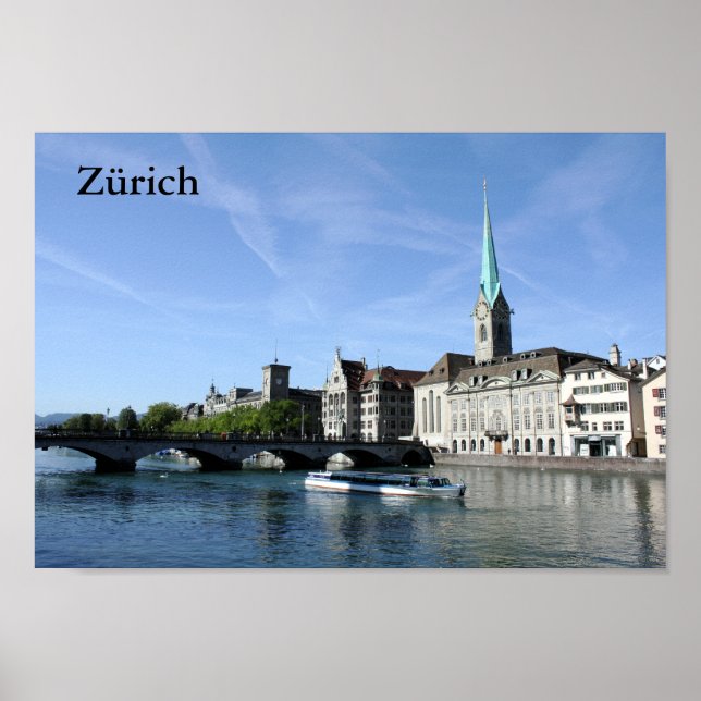 Póster Rio Limmat em Zürich (Frente)