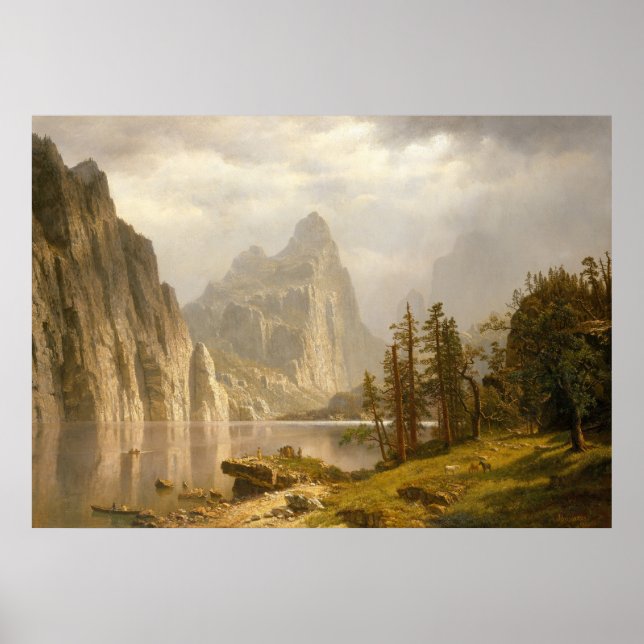 Poster Rio Merced, Vale do Yosemite 1866 - Cartaz (Frente)