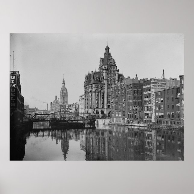 Póster Rio Milwaukee e Dowtown (Frente)