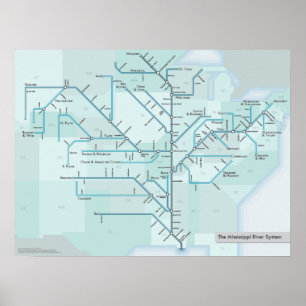 Poster Rio Mississippi 18 x 24