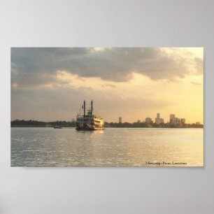 Póster Rio Mississippi na Louisiana