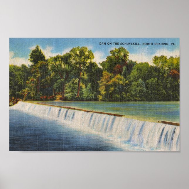 Poster Rio North Reading PA Dam Schuylkill (Frente)