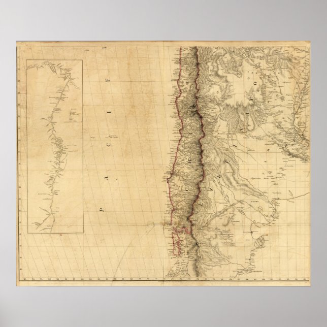 Poster Rio Orinoco, Venezuela, Colômbia (Frente)