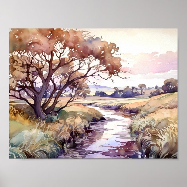 Poster Rio Rural Watercolor (Frente)