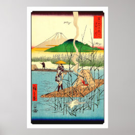 Poster Rio Sagami Monte Fuji Utagawa Hiroshige 1858