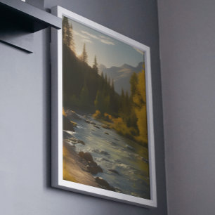 Poster Rio Scenic Sunlit Mountain