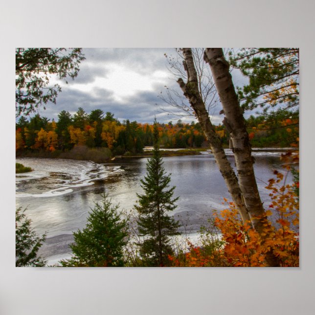 Poster Rio Tahquamenon em Fall, Michigan (Frente)